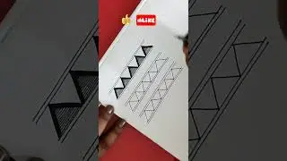 EASY MADHUBANI BORDERS😍|madhubani border designs easy#shorts #madhubani #art #easyart#borderdesigns