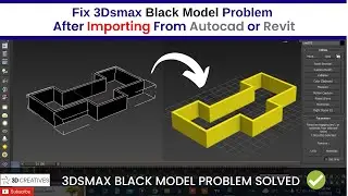Fix 3Ds max Black model problem Solution Hindi