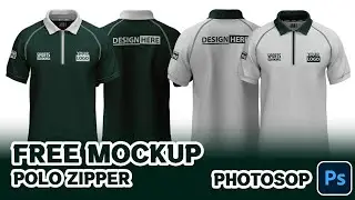 FREE MOCKUP POLO ZIPPER |PHOTOSOP