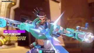 Pentaple (quintuple) kill Dragon strike carrying on temple of Anubis with Hanzo - Overwatch ps4