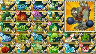 (Plants vs Zombies 2) All PREMIUM Plants vs Strongman Gargantuar Zombie