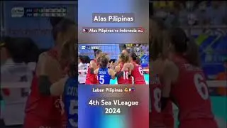 Alas Pilipinas vs Indonesia 4th Sea VLeague finals 2024 PHILIPPINES WON #fyp #gameplay  #volleyball