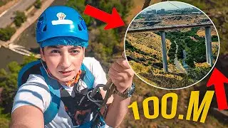 100 Մետր❗️ ԲԱՐՁՐՈՒԹՅԱՆ ՎՐԱ, Թռչում եմ Հայաստանի ԱՄԵՆԱ ՎԱԽԵՆԱԼՈՒ Զիփլայնով😱YEREVAN ZIPLINE