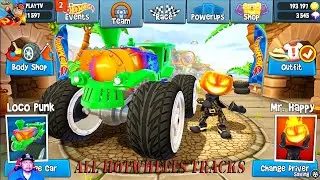 Loco Punk & Mr. Happy | All Hot Wheels Tracks | Beach Buggy Racing 2