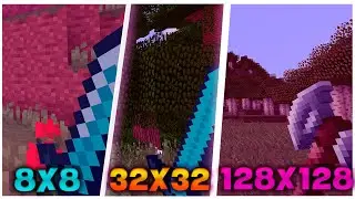 ТОП 3 РЕСУРСПАКА! 8X8 VS 32X32 VS 128X128 РЕСУРСПАК! БУСТ ФПС МАЙНКРАФТ