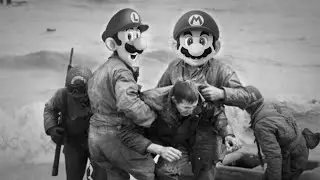 I recreated D-Day in Super Mario Maker 2.