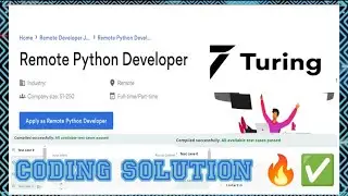 Turing Remote Python Developer Hiring & Solution 2024|Squared Sum and Longestsubsequence Python