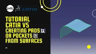 Catia V5 tutorial for beginners | Creating Pads or Pockets from Surfaces