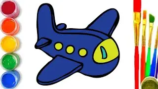 How to draw and color an airplane