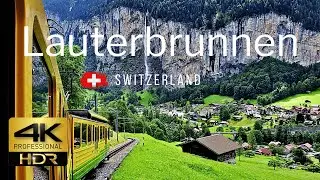Switzerland Lauterbrunnen 4K HDR | Relaxing music 🇨🇭🐄