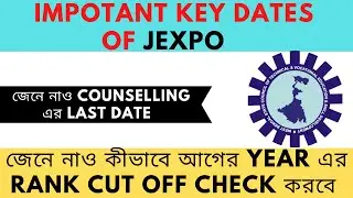 Important Key Dates Of Jexpo 2021 || Previous Year Rank Cut Off