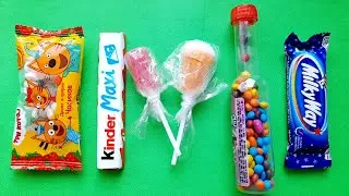 ASMR SWEETS COLOR RAINBOW CHOCOLATES KINDER & MILKYWAY UNPACKING. GOOD SOUND. SUBSCRIBE! KISS!