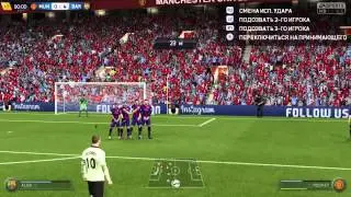 Красивый штрафной в исполнении Rooney FIFA 15