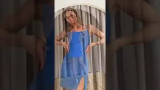 short blue dress