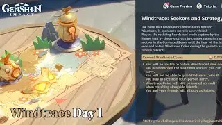 Windtrace: Seekers and Strategy Day 1 -  Windtracecoin 1000/1000 | Genshin Impact