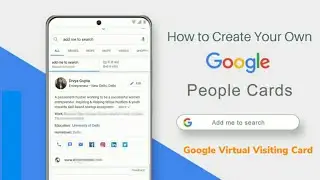 Google Virtual Visiting Card Kayse Banaye ? How To Create Google People Cards ? Google New Feature.