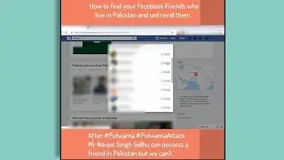 To show solidarity with the Indian army remove Pakastini Friends from your Facebook