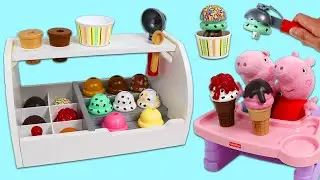 Peppa Pig And George Loves The Ice Cream Shop!