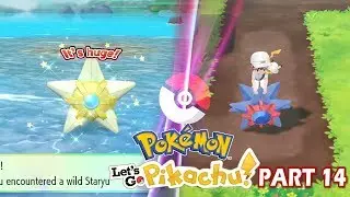 FINALLY A SHINY STARYU!!! RIDING A SHINY STARMIE!! | Let's Go Pikachu | Part 14