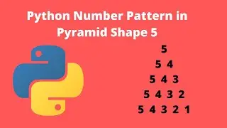 Python Number Pattern in Pyramid Shape 5