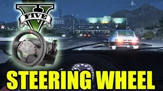 GTA 5 Realistic Driving with Steering Wheel! (Some 80's music too!)