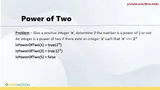 JavaScript Algorithms - 10 Power of Two #javascript