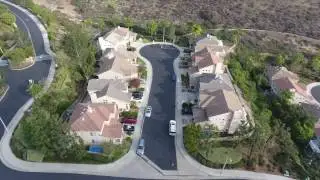 Flying around.