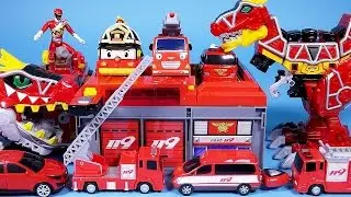 Fire station car toys play