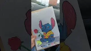 Картины по номерам, чем развлекаюсь в дороге #disney #shorts #stitch #disneyart #art #картина