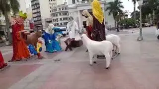 Decoração para o Natal na praça em Campos dos goytacazes
