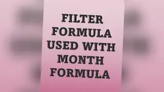 Filter Formula with month formula