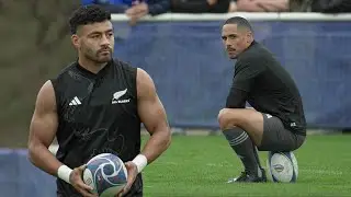 Emotional final training session before Rugby World Cup final for New Zealand