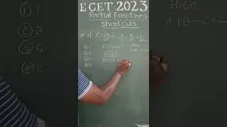 Free Ecet Logics || Techniques||Partial Fractions Short Cut#8