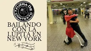 Julio Diaz y Lupita la muñeca, bailando en el metro de New York