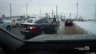 Драка после ДТП Тула 17 01 2017
