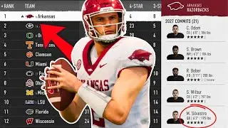 The Hogs Have The Nations TOP Recruiting Class! | College Football 25 Dynasty