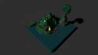 One island on Magicavoxel