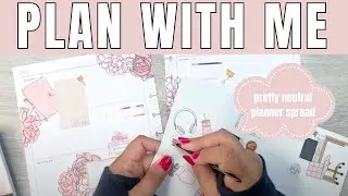 Plan With Me | Horizontal Neutral Planner Spread | Custom Spread for Jennie!