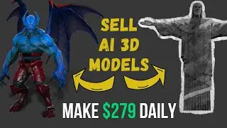 How to Sell Free AI Generated 3D Models on Multiple Platforms | Earn Money Online 2024