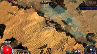 Path Of Exile Map Bosses -  Dunes Map lvl 66 (  after leapslam buff )