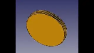 FreeCad Шестерня 105 зубьев 3