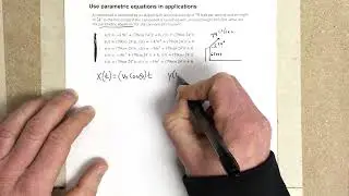 Use parametric equations in applications