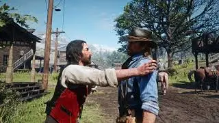 Homeless Dutch Gives Arthur A Hug / Model Swap / Red Dead Redemption 2