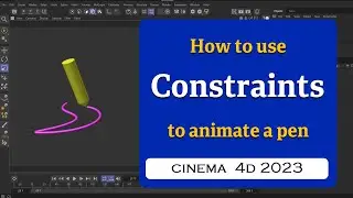 How to a create a writing effect using constraints in Cinema 4D 2023  