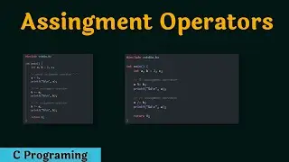 Assignment operators in c programming | types of assignment operators 