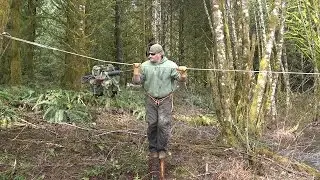 Crossing The One Rope Bridge with Gear