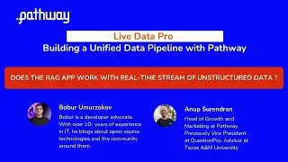 Live Data Pro - Does the RAG App work with real-time stream of unstructured data ?