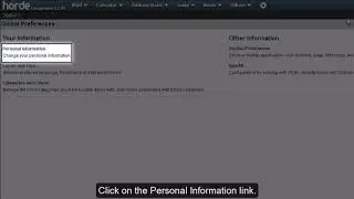 How to configure global preferences in Horde?