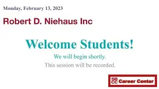 Robert D. Niehaus Inc. - Information Session