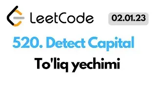 LeetCode Detect Capital to'liq yechimi